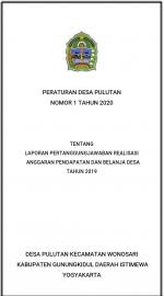 PERATURAN DESA PULUTAN NOMOR 1 TAHUN  2020 TENTANG LAPORAN PERTANGGUNGJAWABAN REALISASI ANGGARAN PEN